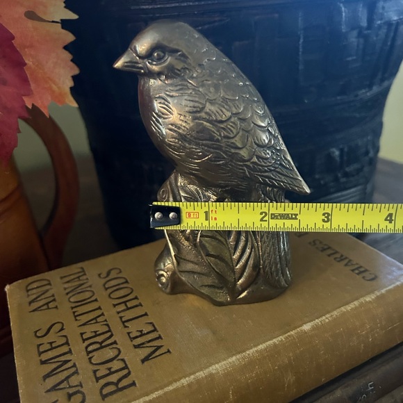 Solid Brass Bird Figurine - Picture 7 of 7